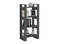 Biblioteca* Estante/divisória 60x35x125 cm madeira maciça cinza PT111854 Cinzento