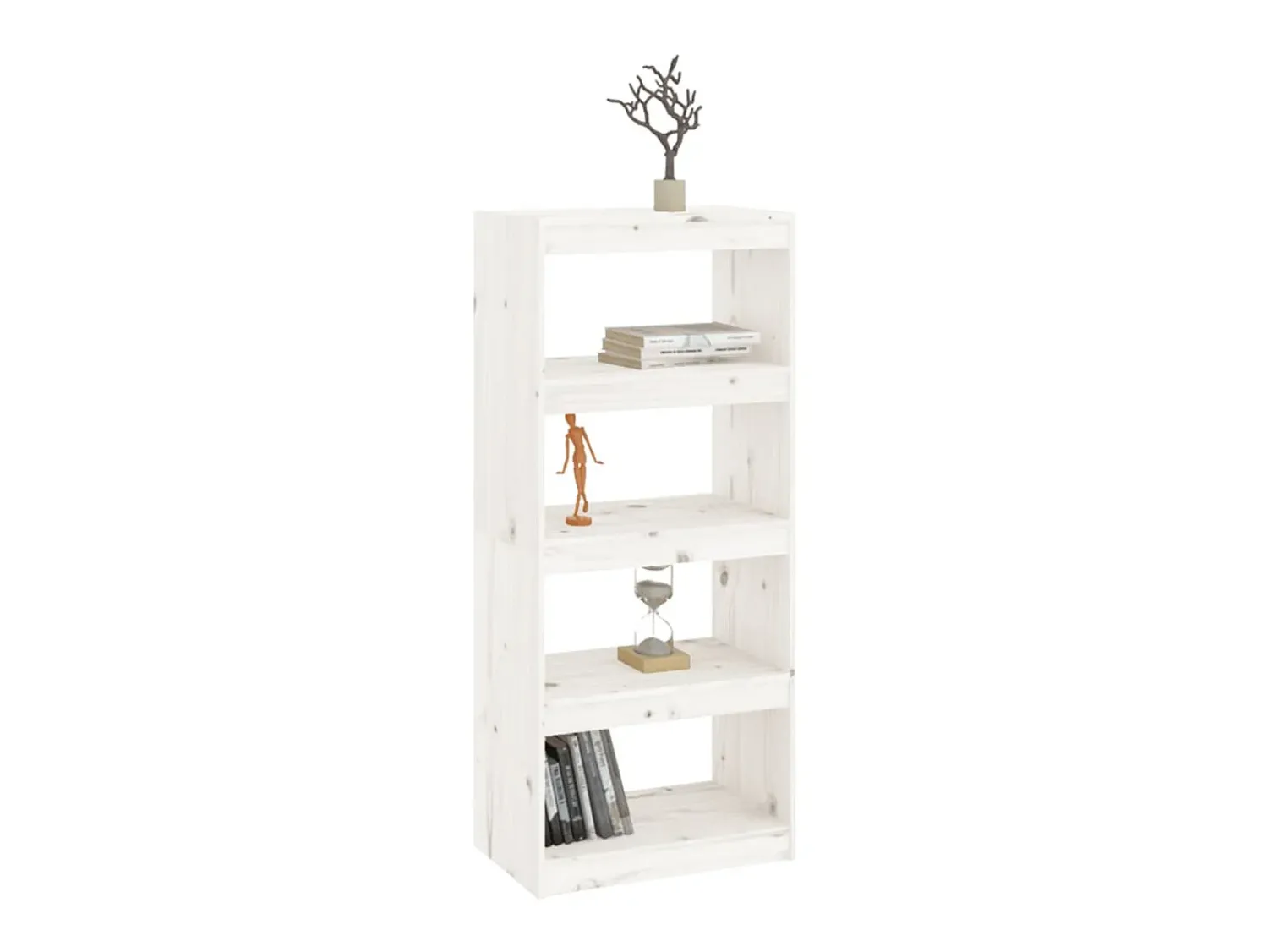 Biblioteca* Estante/divisória 60x30x135,5 cm madeira de pinho maciça PT128576 Branco