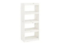 Biblioteca* Estante/divisória 60x30x135,5 cm madeira de pinho maciça PT128576 Branco