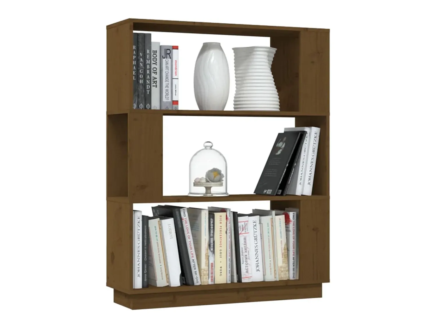 Vitrina|vidaxl Estante/divisória 80x25x101 cm madeira maciça mel Castanho
