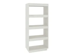 Prateleira*vidaxl Estante/divisória 60x35x135 cm madeira de pinho maciça Branco