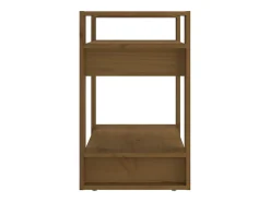 Vitrina*vidaxl Estante/divisória 60x35x57 cm madeira maciça mel Castanho
