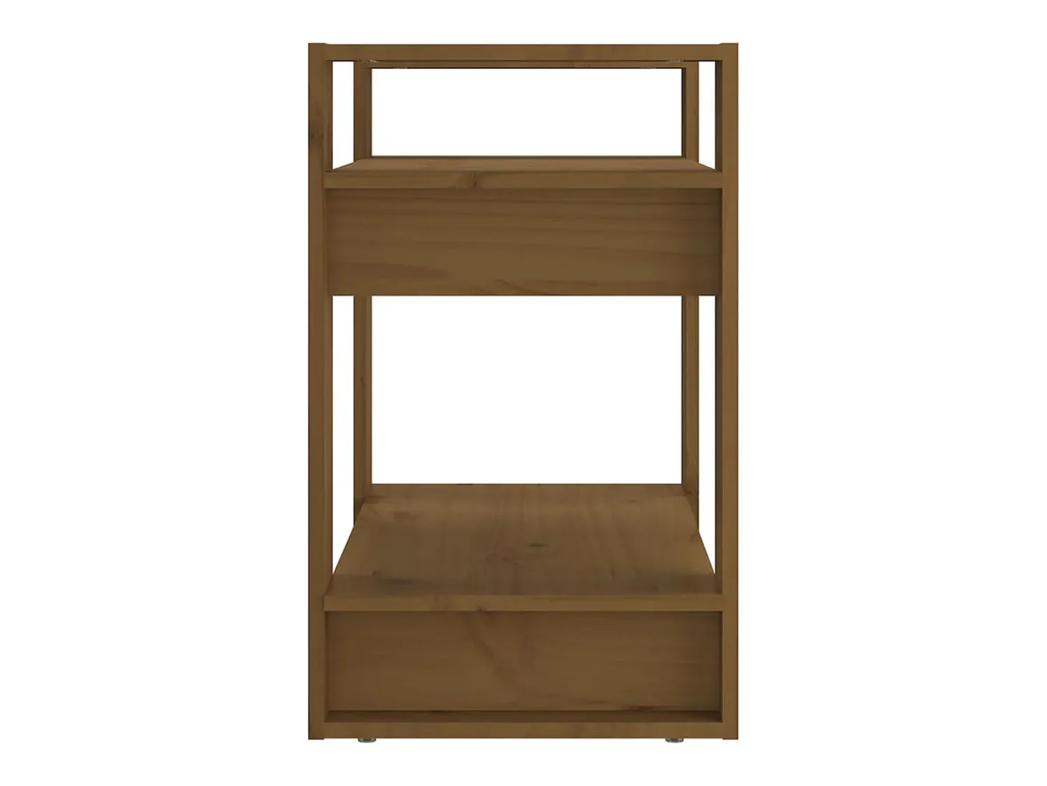 Vitrina*vidaxl Estante/divisória 60x35x57 cm madeira maciça mel Castanho