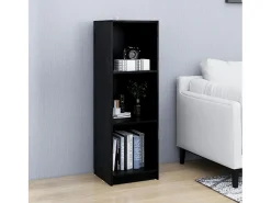 Biblioteca| Estante/divisória 36x33x110 cm madeira de pinho maciça PT711473 Preto