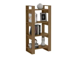 Biblioteca| Estante/divisória 60x35x125 cm madeira maciça mel PT145911 Castanho