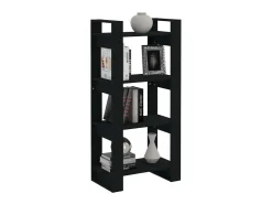 Biblioteca* Estante/divisória 60x35x125 cm madeira maciça PT620613 Preto