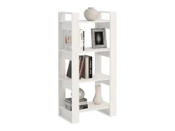 Biblioteca* Estante/divisória 60x35x125 cm madeira maciça PT708332 Branco
