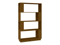 Biblioteca* Estante/divisória 80x25x132 cm madeira maciça mel PT996133 Castanho