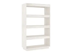 Prateleira|vidaxl Estante/divisória 80x35x135 cm madeira de pinho maciça Branco