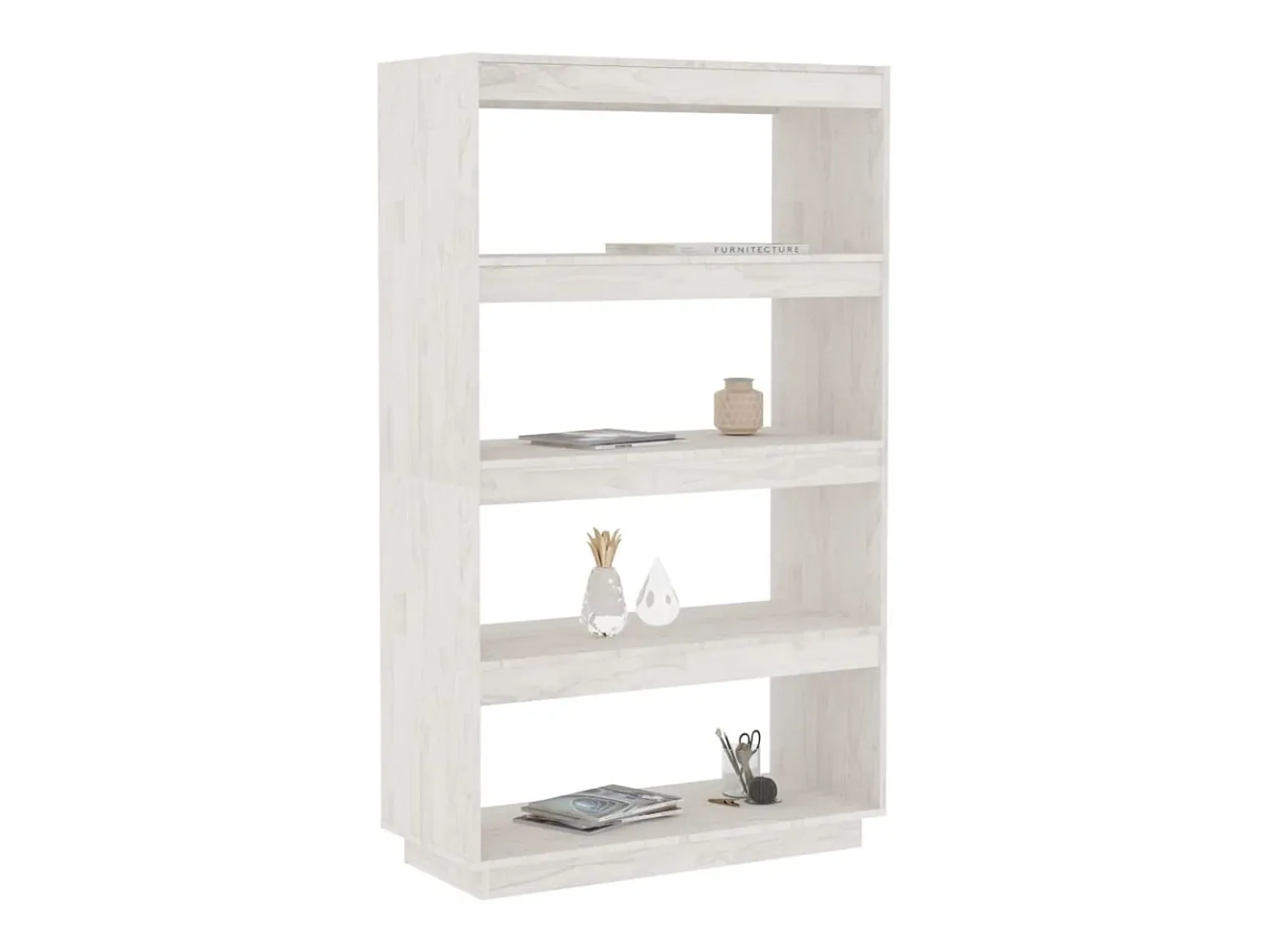 Prateleira|vidaxl Estante/divisória 80x35x135 cm madeira de pinho maciça Branco