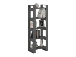 Biblioteca* Estante/divisória 60x35x160 cm madeira maciça cinza PT447972 Cinzento