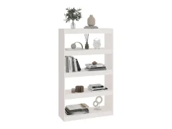 Prateleira|vidaxl Estante/divisória 80x30x135,5 cm madeira de pinho maciça Branco