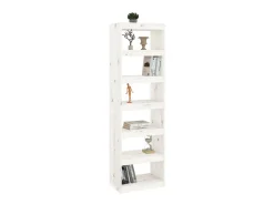 Biblioteca* Estante/divisória 60x30x199,5 cm madeira de pinho maciça PT410040 Branco