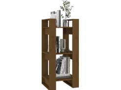 Biblioteca| Estante/divisória 41x35x91 cm madeira maciça mel PT801087 Castanho