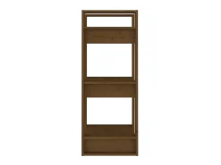 Biblioteca| Estante/divisória 41x35x91 cm madeira maciça mel PT801087 Castanho