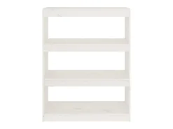 Prateleira|vidaxl Estante/divisória 80x30x103,5 cm madeira de pinho maciça Branco