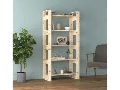 Biblioteca* Estante/divisória 80x35x160 cm madeira maciça PT830882 Castanho