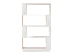 Estante/divisória 80x25x132 cm pinho maciço PT942335 Branco