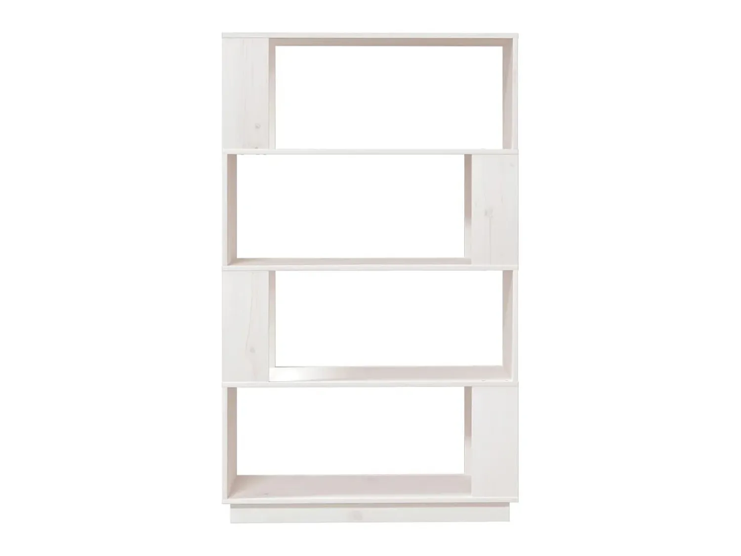 Estante/divisória 80x25x132 cm pinho maciço PT942335 Branco