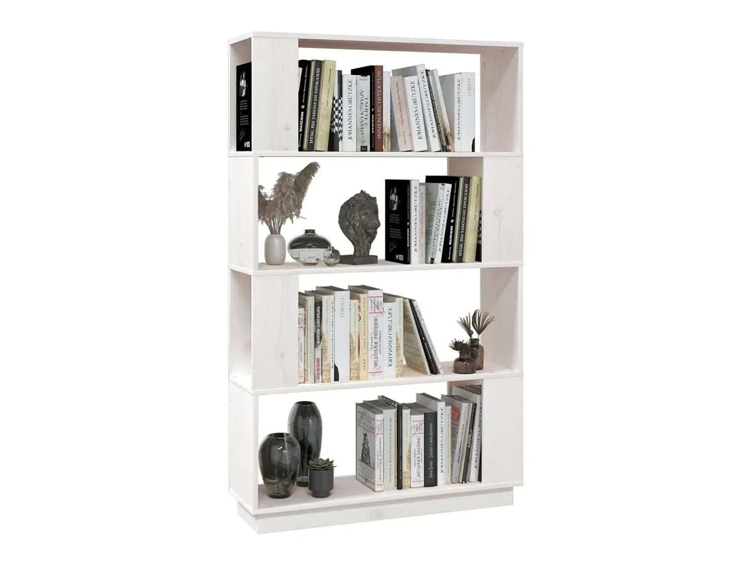 Estante/divisória 80x25x132 cm pinho maciço PT942335 Branco