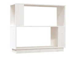 Biblioteca* Estante/divisória 80x25x70 cm pinho maciço PT745536 Branco