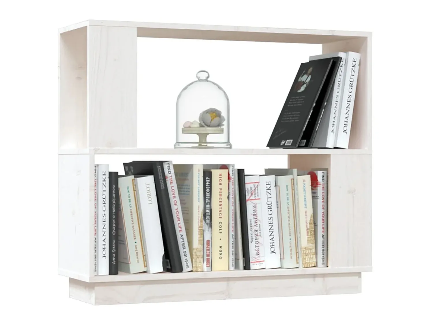 Biblioteca* Estante/divisória 80x25x70 cm pinho maciço PT745536 Branco