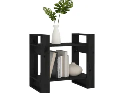 New Estante/divisória 60x35x57 cm pinho maciço PT574512 Preto