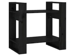 New Estante/divisória 60x35x57 cm pinho maciço PT574512 Preto