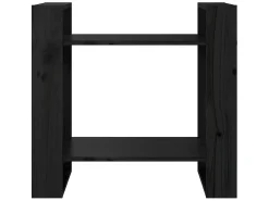 New Estante/divisória 60x35x57 cm pinho maciço PT574512 Preto