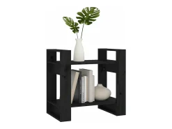 Outlet vidaxl Estante/divisória 60x35x57 cm pinho maciço Preto