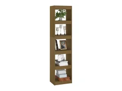 Biblioteca* Estante/divisória 40x30x167,5 cm pinho maciço mel PT283347 Castanho