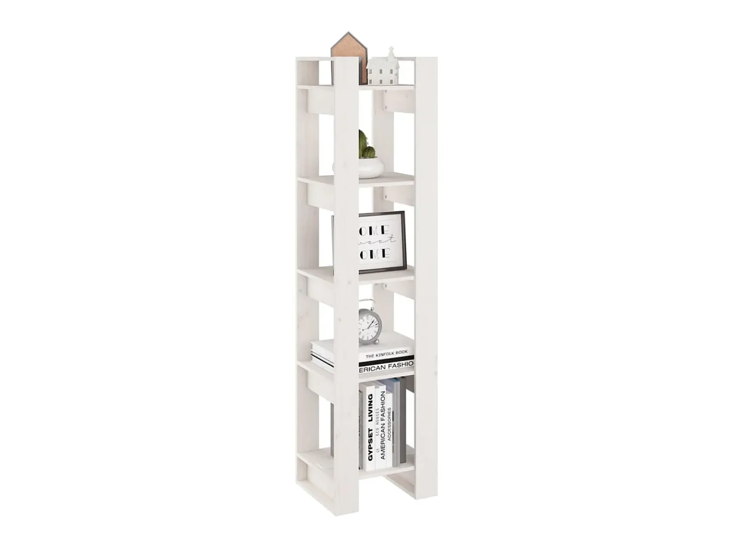 Biblioteca* Estante/divisória 41x35x160 cm pinho maciço PT274210 Branco