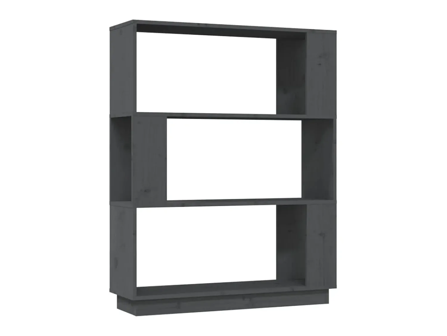 Biblioteca| Estante/divisória 80x25x101 cm pinho maciço cinza PT397667 Cinzento