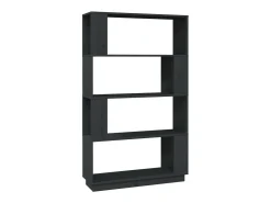 Biblioteca* Estante/divisória 80x25x132 cm pinho maciço cinza PT841351 Cinzento