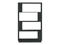 Biblioteca* Estante/divisória 80x25x132 cm pinho maciço cinza PT841351 Cinzento