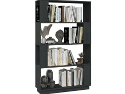 Biblioteca* Estante/divisória 80x25x132 cm pinho maciço cinza PT841351 Cinzento