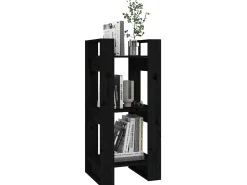 Biblioteca| Estante/divisória 41x35x91 cm pinho maciço PT805625 Preto