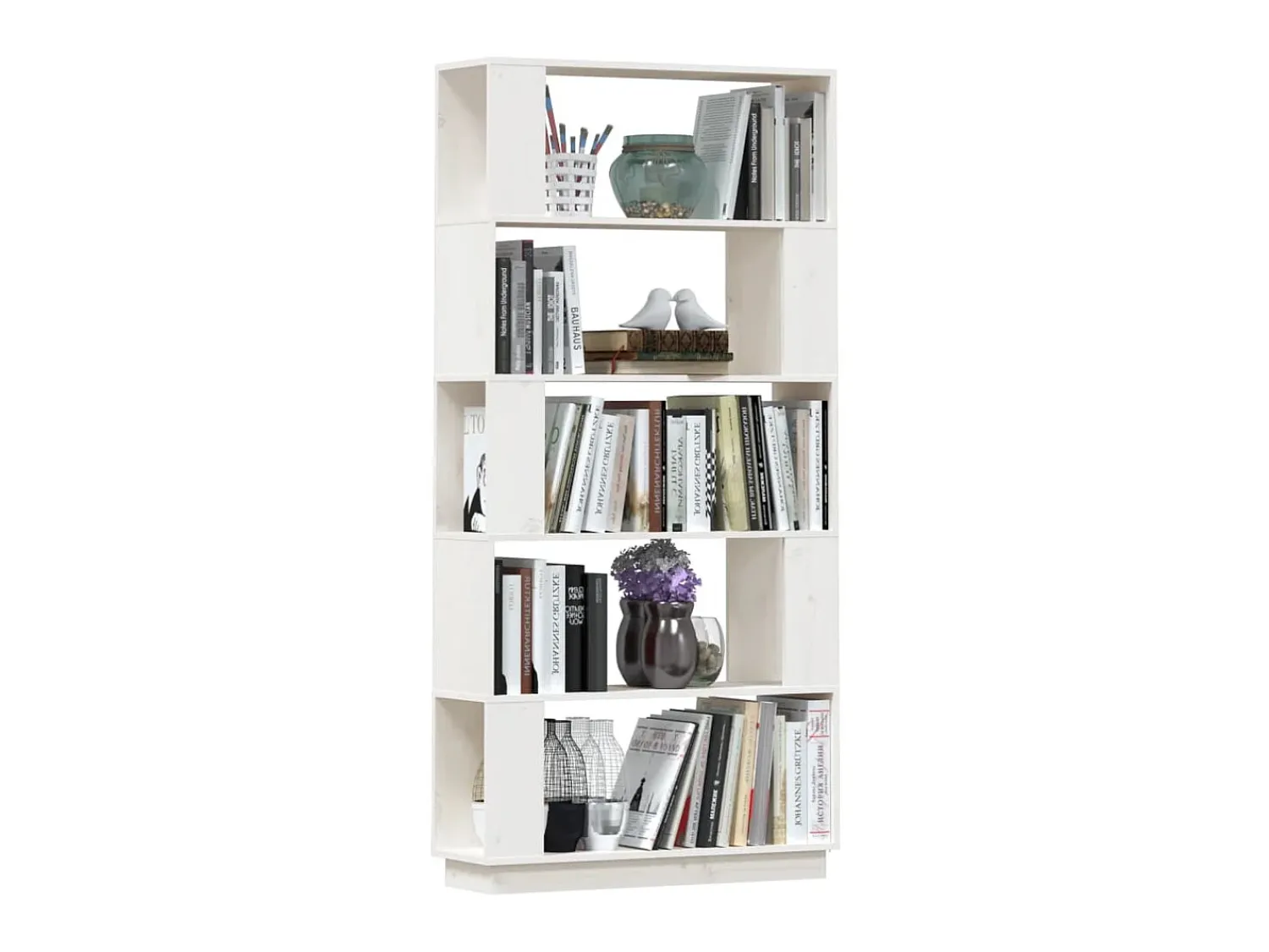 Biblioteca* Estante/divisória 80x25x163,5 cm pinho maciço PT402767 Branco
