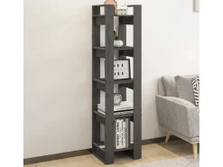 Biblioteca| Estante/divisória 41x35x160 cm pinho maciço PT659766 Cinzento