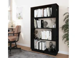 Online Estante/divisória 80x25x132 cm pinho maciço PT151302 Preto