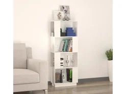 New Estante/divisória 51x25x132 cm pinho maciço PT949524 Branco