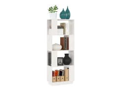 New Estante/divisória 51x25x132 cm pinho maciço PT949524 Branco