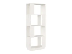 New Estante/divisória 51x25x132 cm pinho maciço PT949524 Branco
