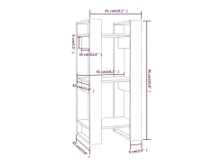 Prateleira*vidaxl Estante/divisória 41x35x91 cm pinho maciço Branco
