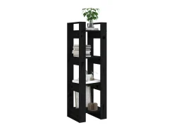Biblioteca| Estante/divisória 41x35x125 cm pinho maciço PT609837 Preto