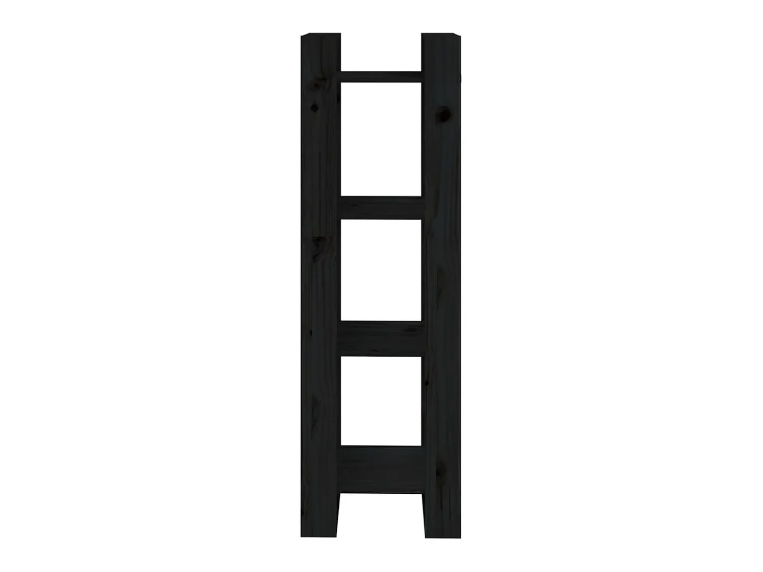 Biblioteca| Estante/divisória 41x35x125 cm pinho maciço PT609837 Preto