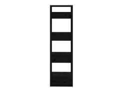 Biblioteca| Estante/divisória 41x35x125 cm pinho maciço PT609837 Preto