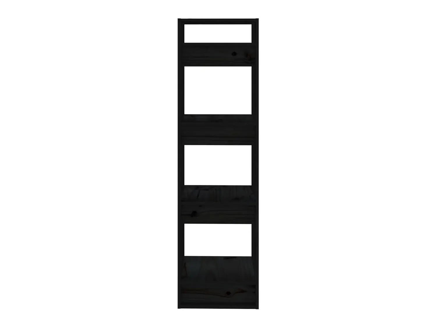 Biblioteca| Estante/divisória 41x35x125 cm pinho maciço PT609837 Preto