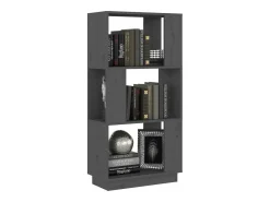 Prateleira|vidaxl Estante/divisória 51x25x101 cm pinho maciço cinza Cinzento