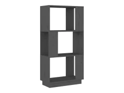 Prateleira|vidaxl Estante/divisória 51x25x101 cm pinho maciço cinza Cinzento